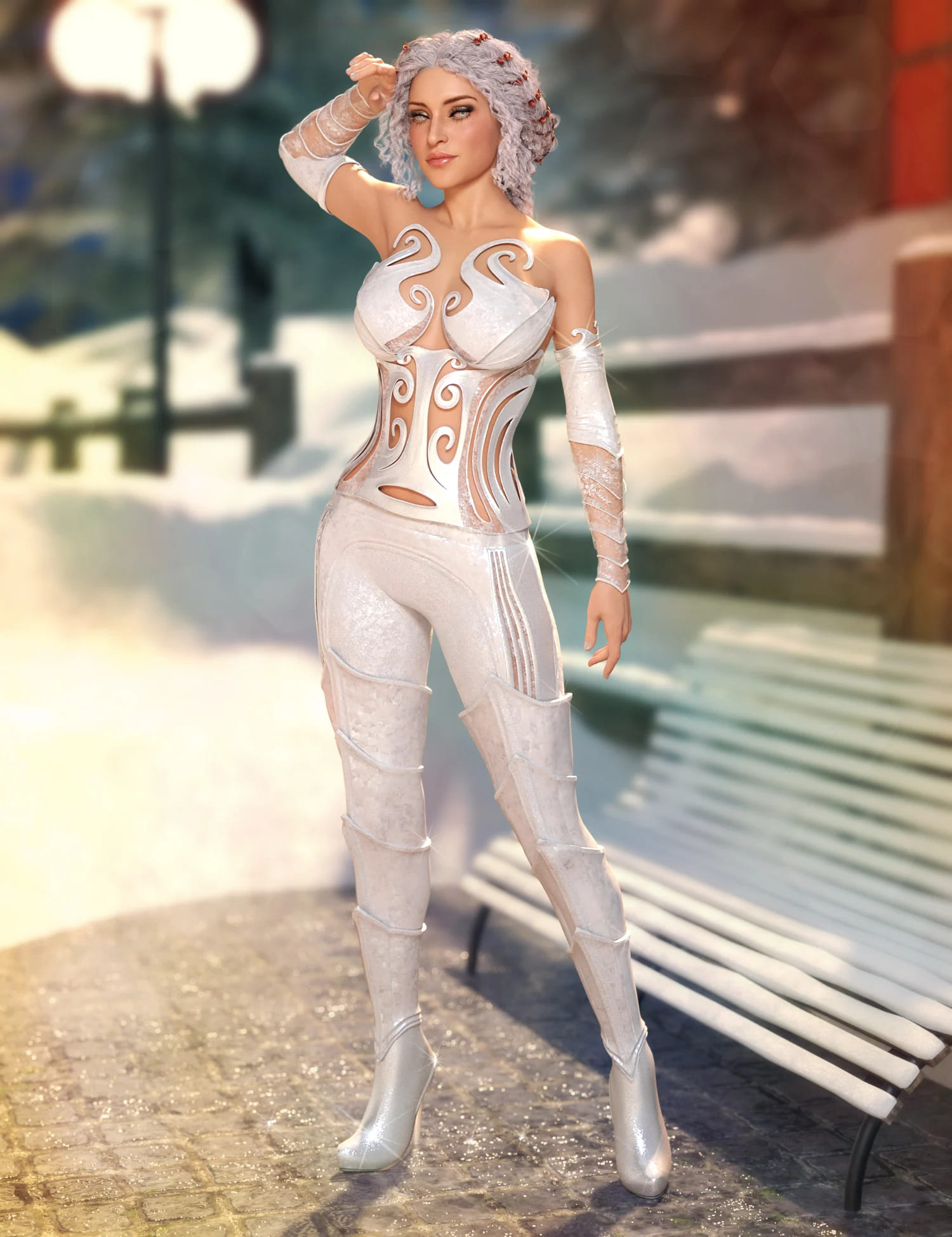 Frost Maiden Outfit for Genesis 8 and 8.1 Females_DAZ3D下载站