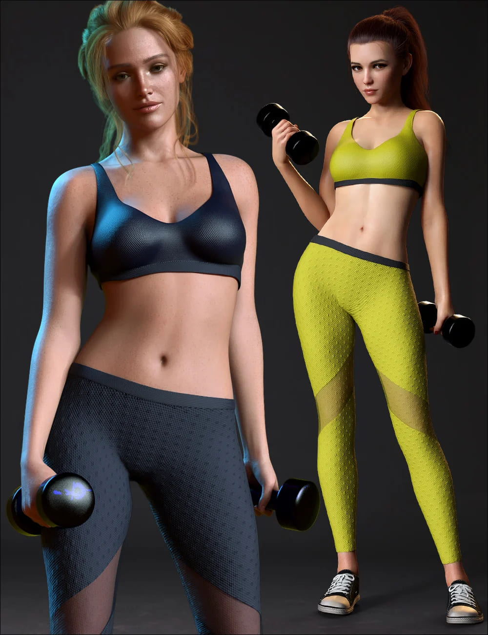 Keep Fit Outfit Set for Genesis 8, 8.1, and 9_DAZ3DDL