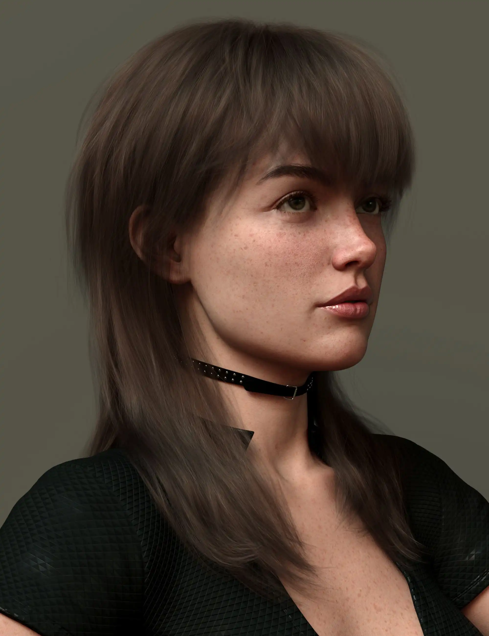 Long Mullet Style Hair for Genesis 9_DAZ3DDL