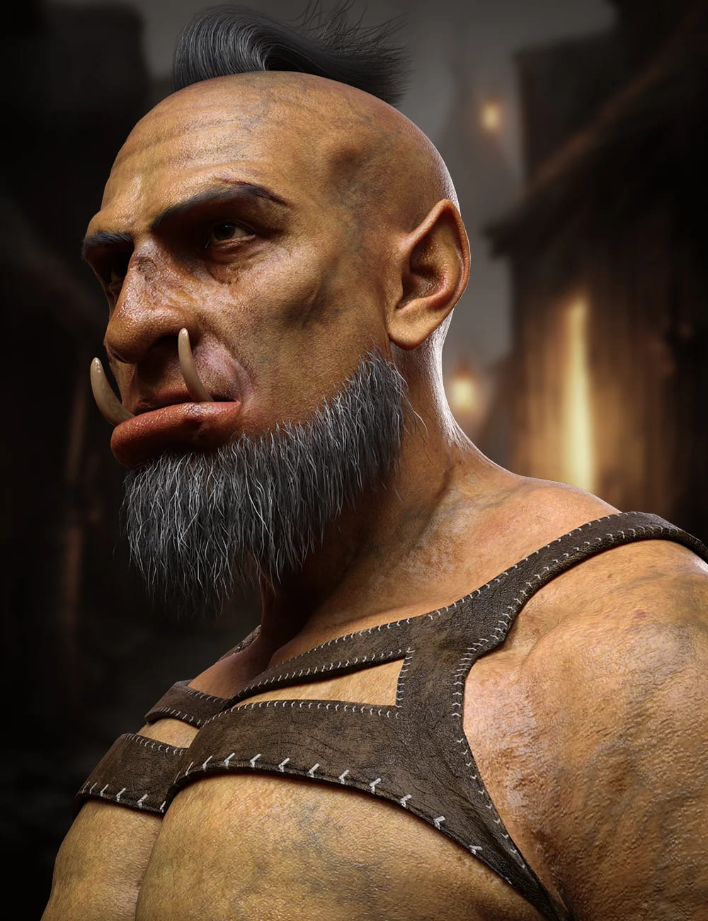 M3D Orc Hair and Beard for Genesis 9_DAZ3DDL