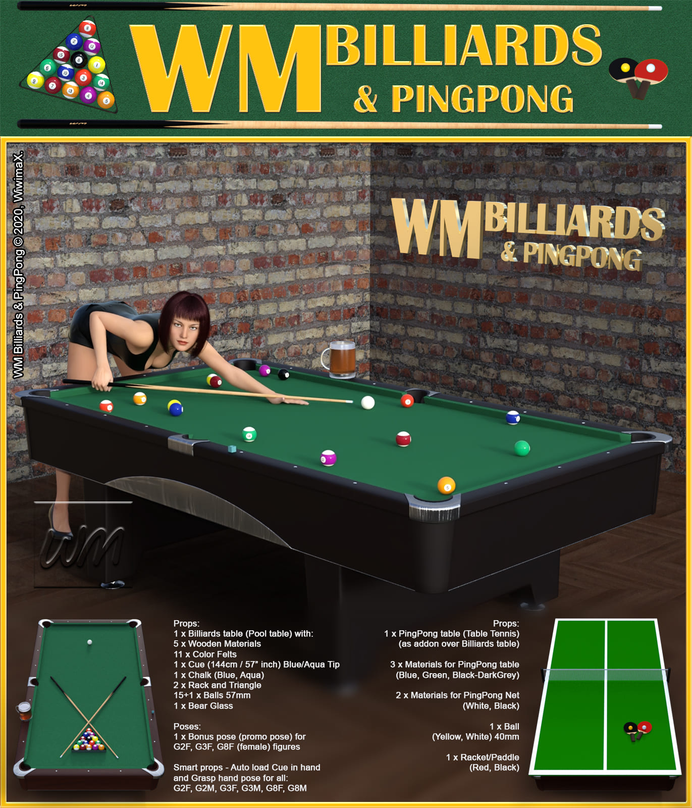WM Billiards & PingPong_DAZ3DDL
