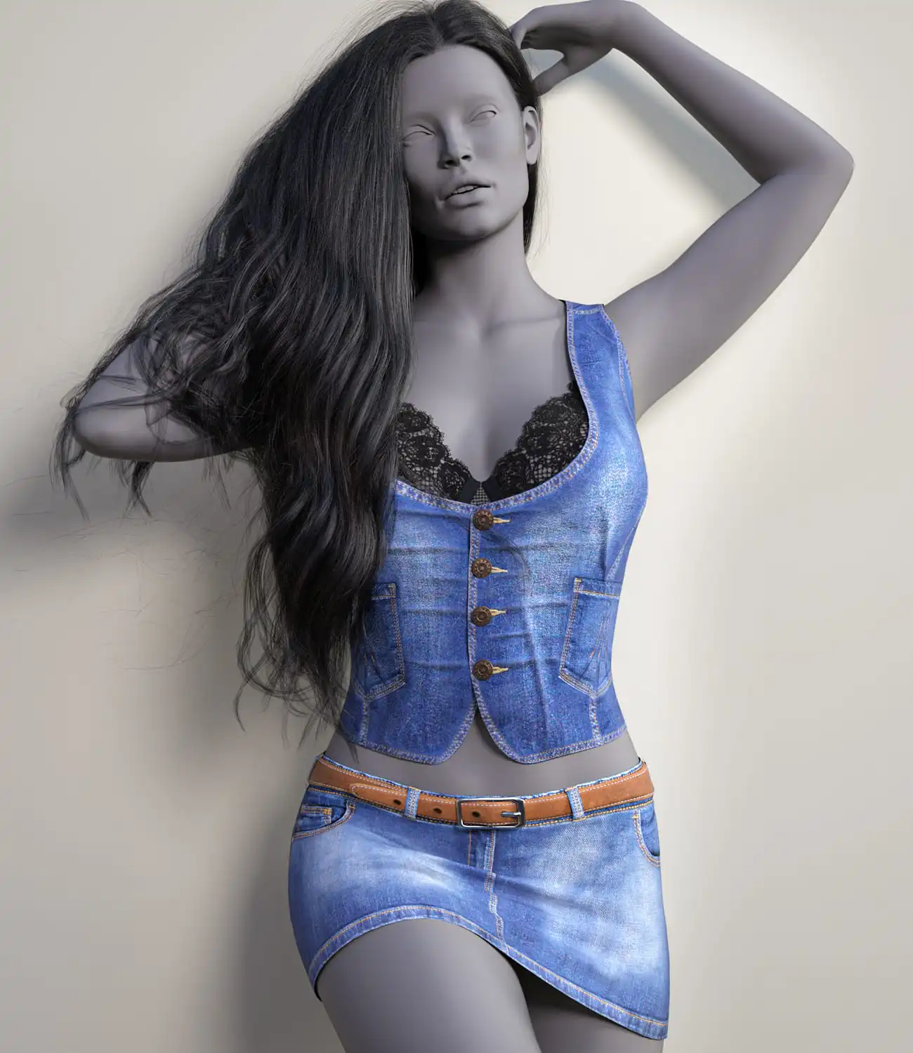 Women Streetwear dforce outfit for Genesis 9,8 & 8.1 Female(s)_DAZ3DDL