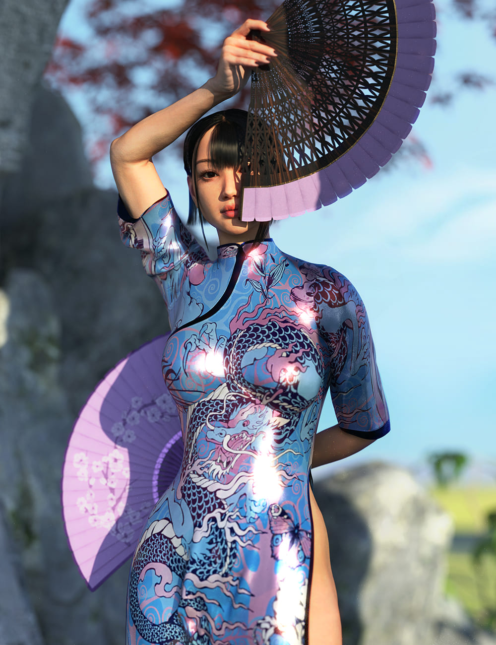 Yu Empress Poses and Props for Genesis 9_DAZ3D下载站