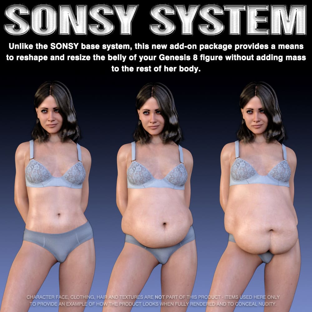 Belly Supplemental Pack for The Sonsy Weight Gain System_DAZ3D下载站