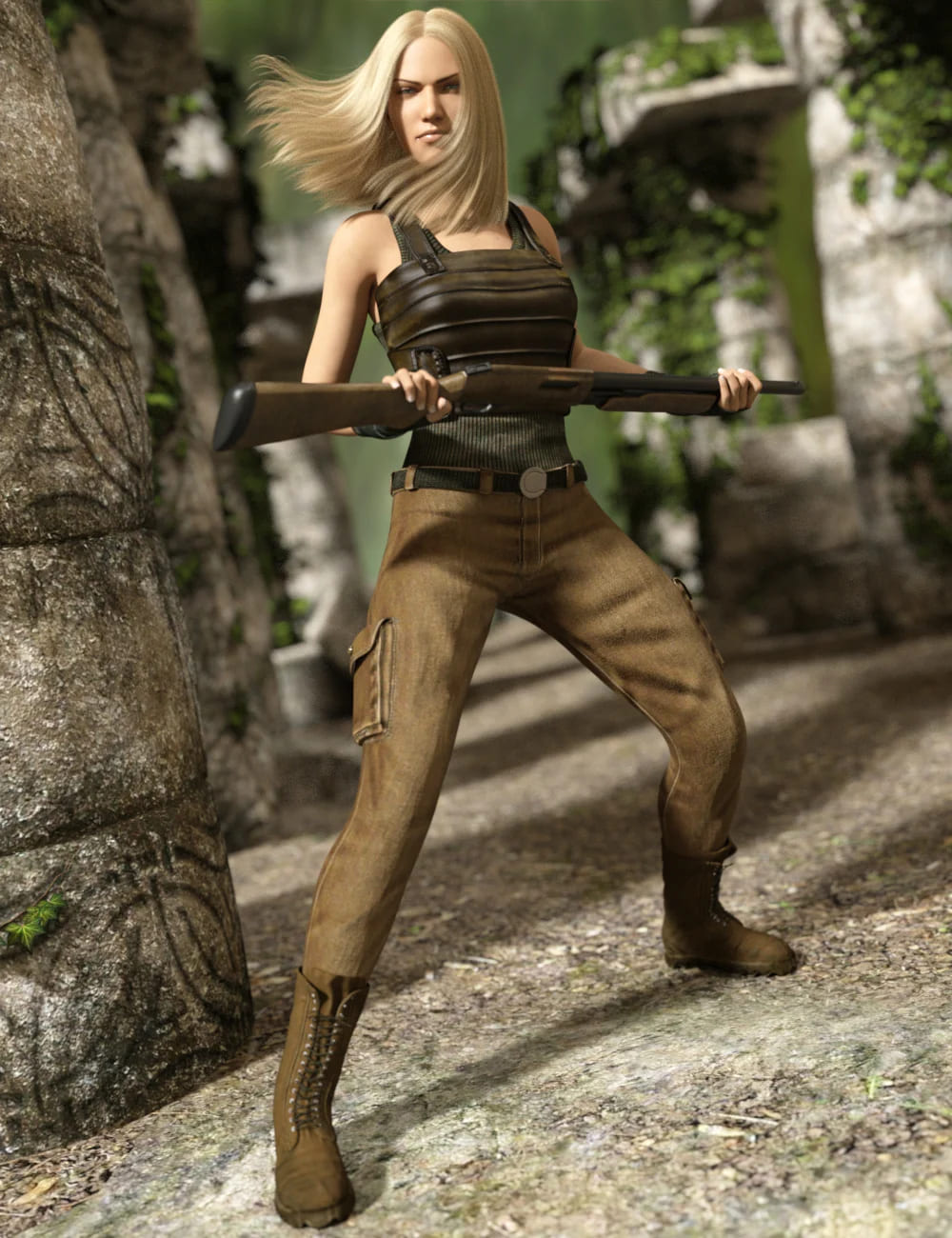 Bounty Hunter for Genesis 8 Females_DAZ3D下载站