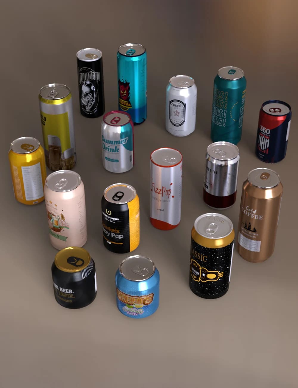 BW Canned Drinks Set_DAZ3D下载站