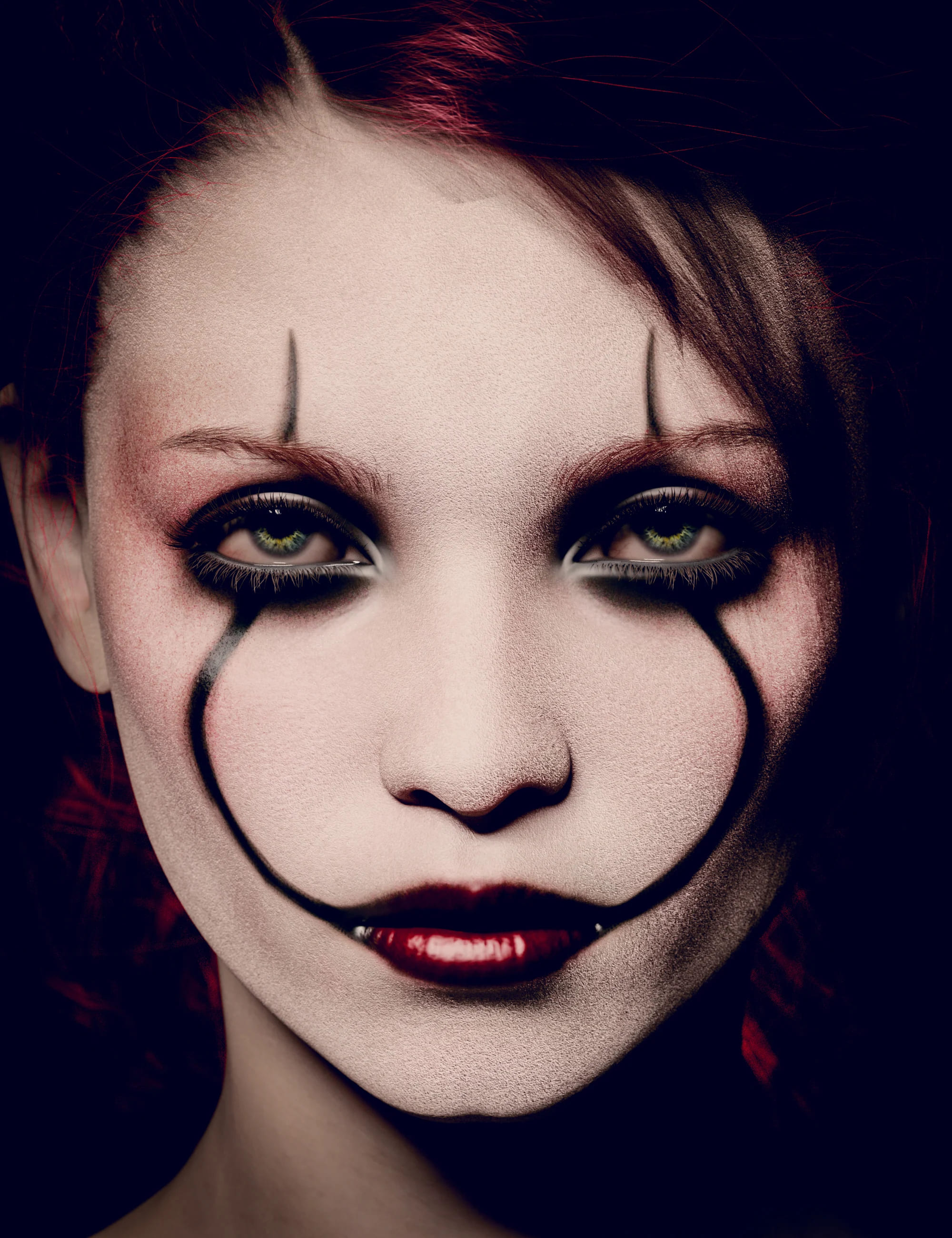 CB Etta HD Dark Circus Makeup Geoshell_DAZ3D下载站
