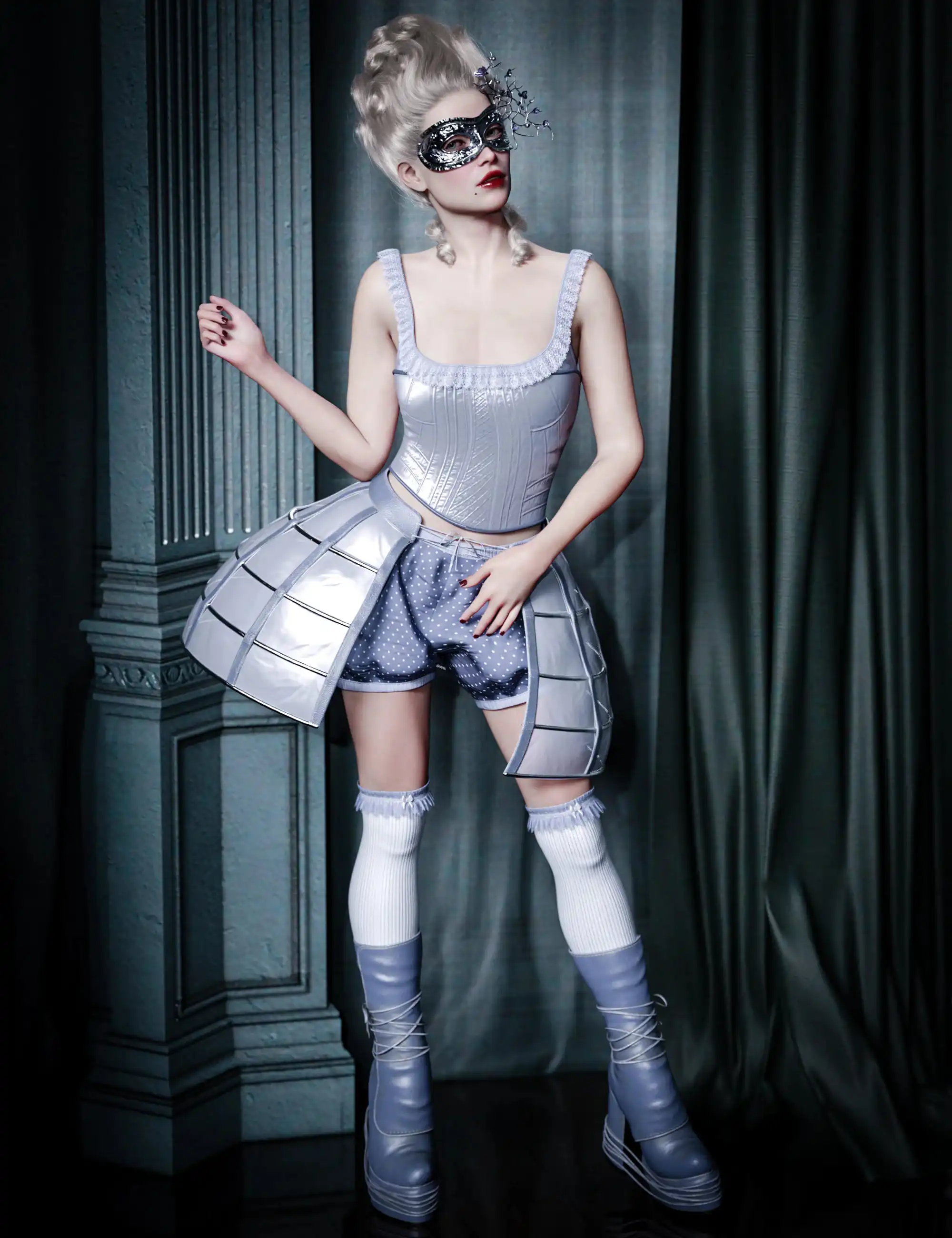 CB Fleur Clothing Set with dForce for Genesis 9_DAZ3DDL
