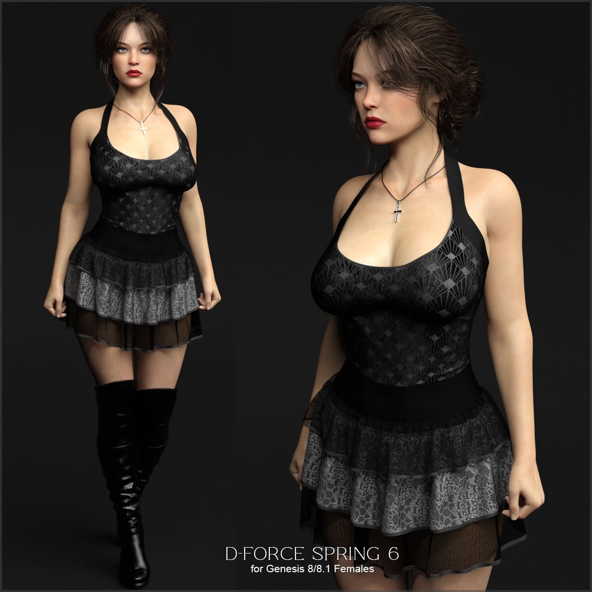 D-Force Spring 6 for G8F and G8.1F_DAZ3D下载站