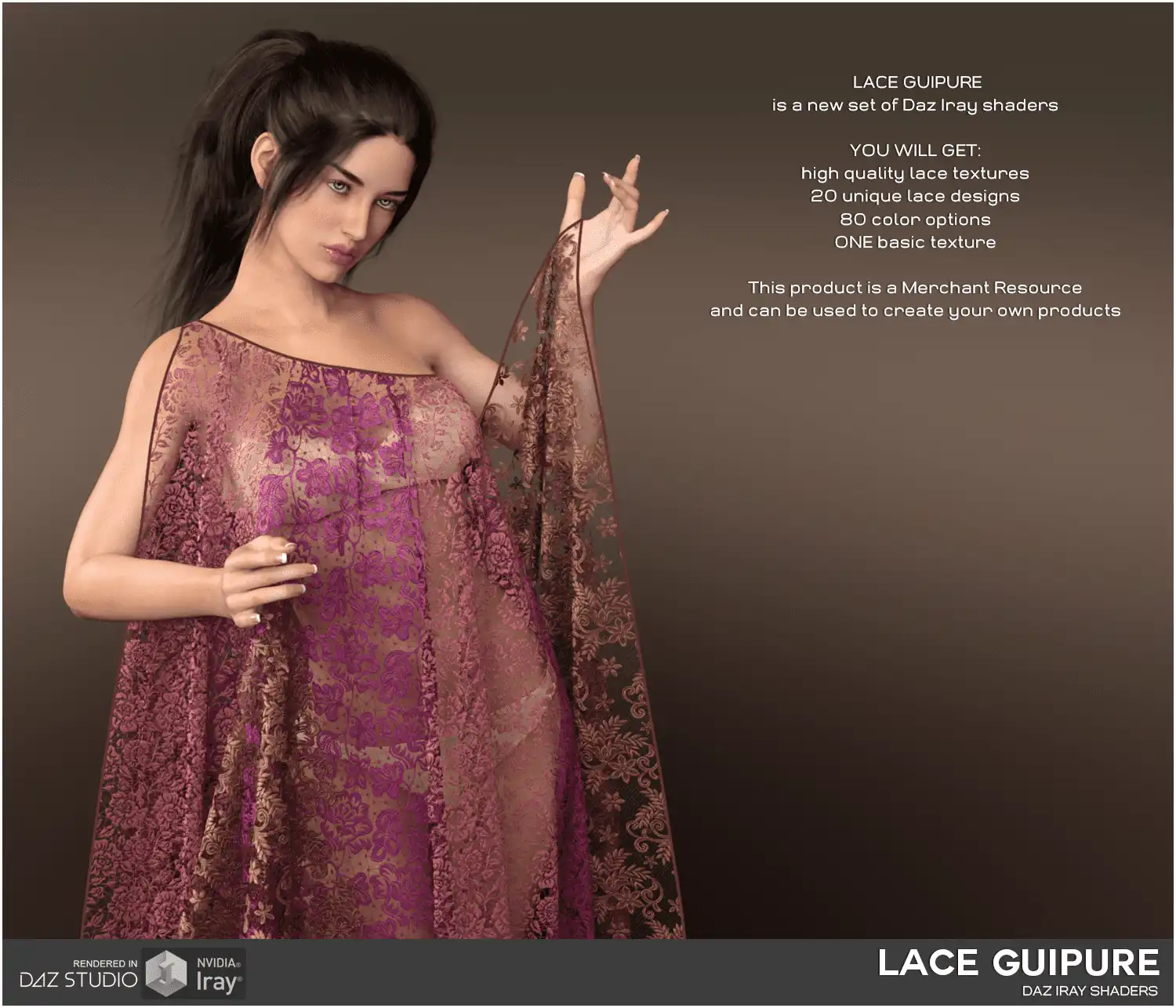 Daz Iray – Lace Guipure_DAZ3DDL