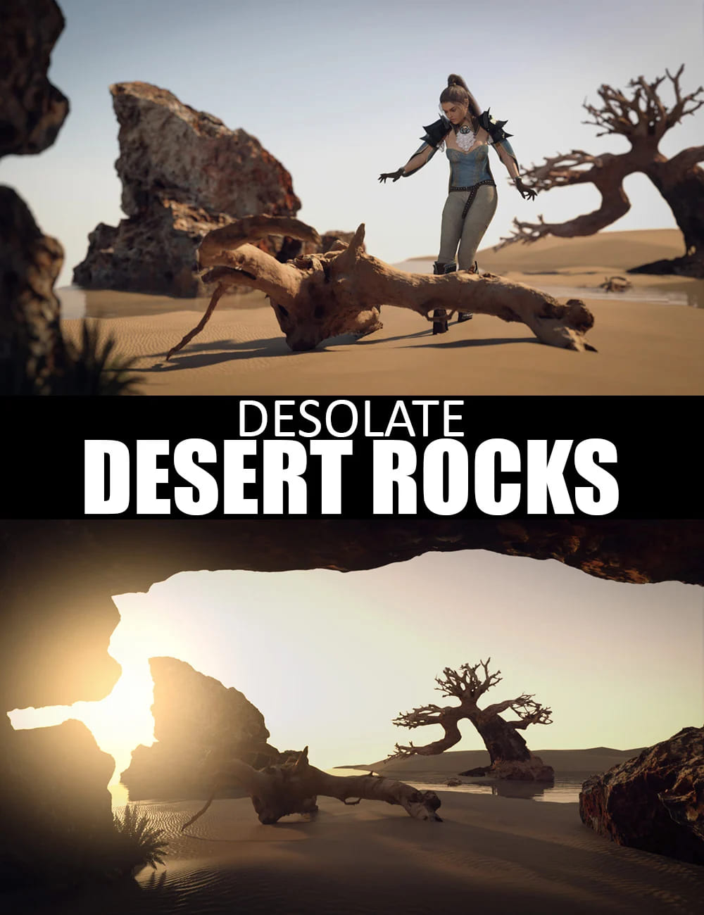 Desolate Desert Rocks_DAZ3D下载站