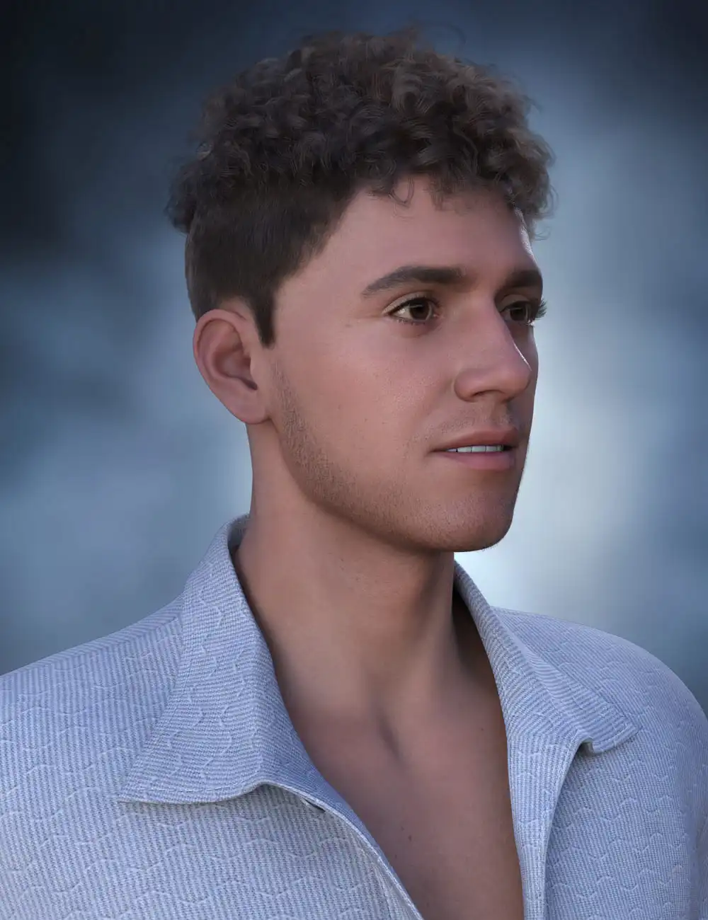 dForce Aidan Hair for Genesis 9_DAZ3D下载站