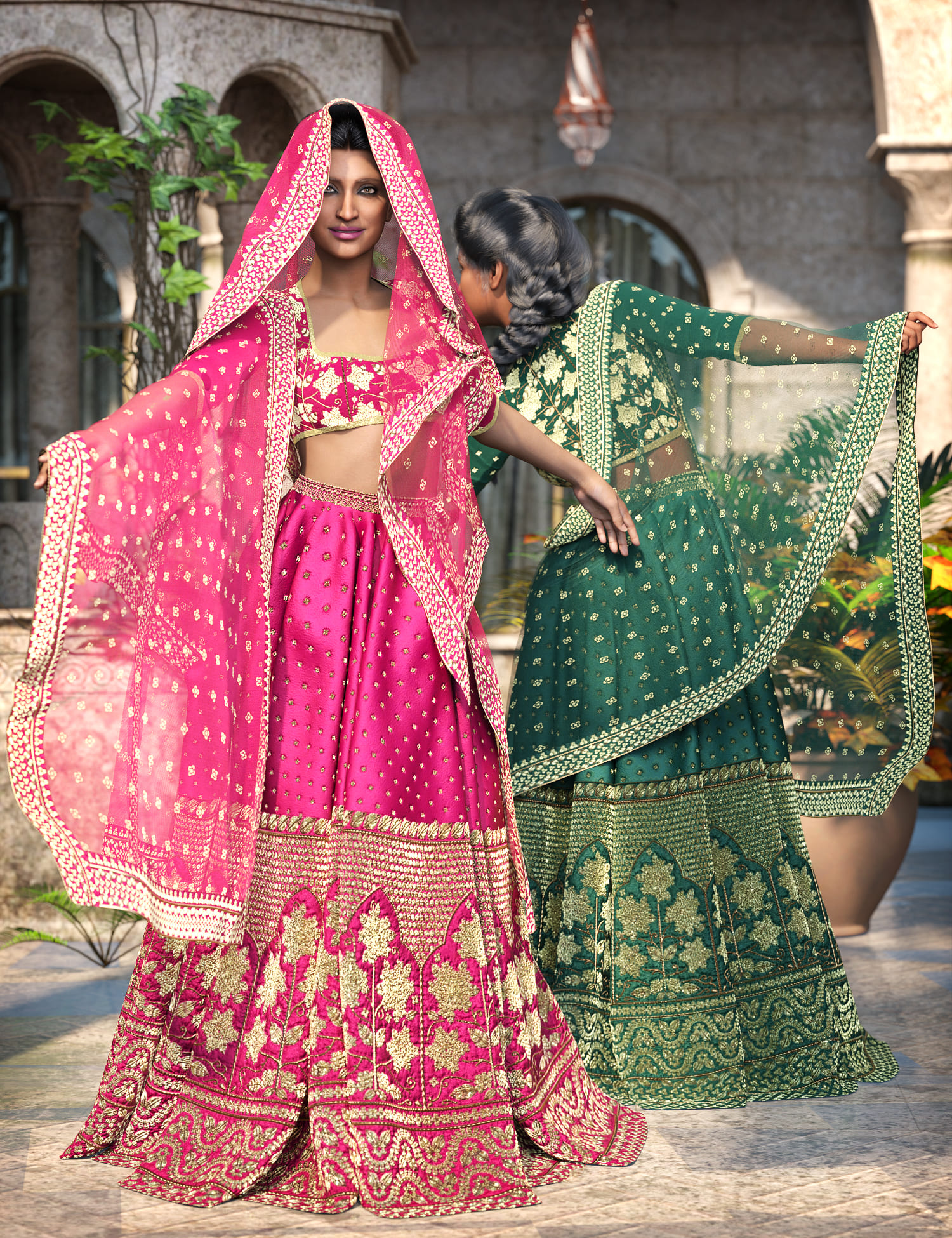 dForce Indian Bride Texture Add-On_DAZ3D下载站