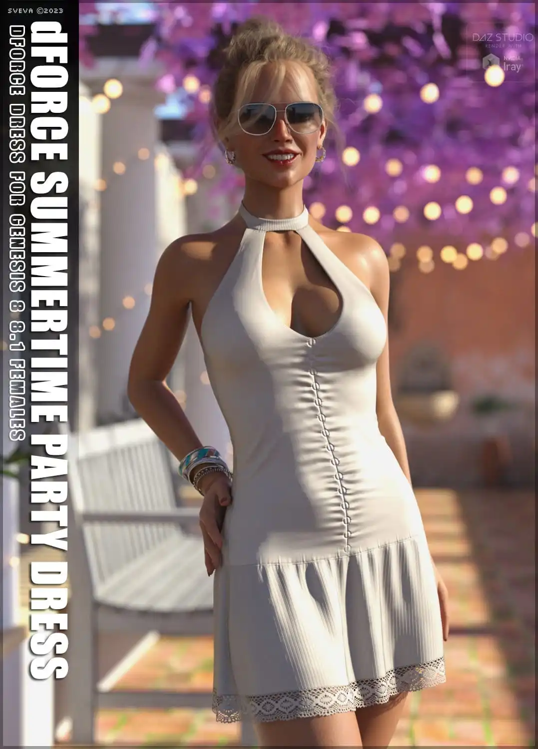 dForce Summertime Party Dress_DAZ3DDL