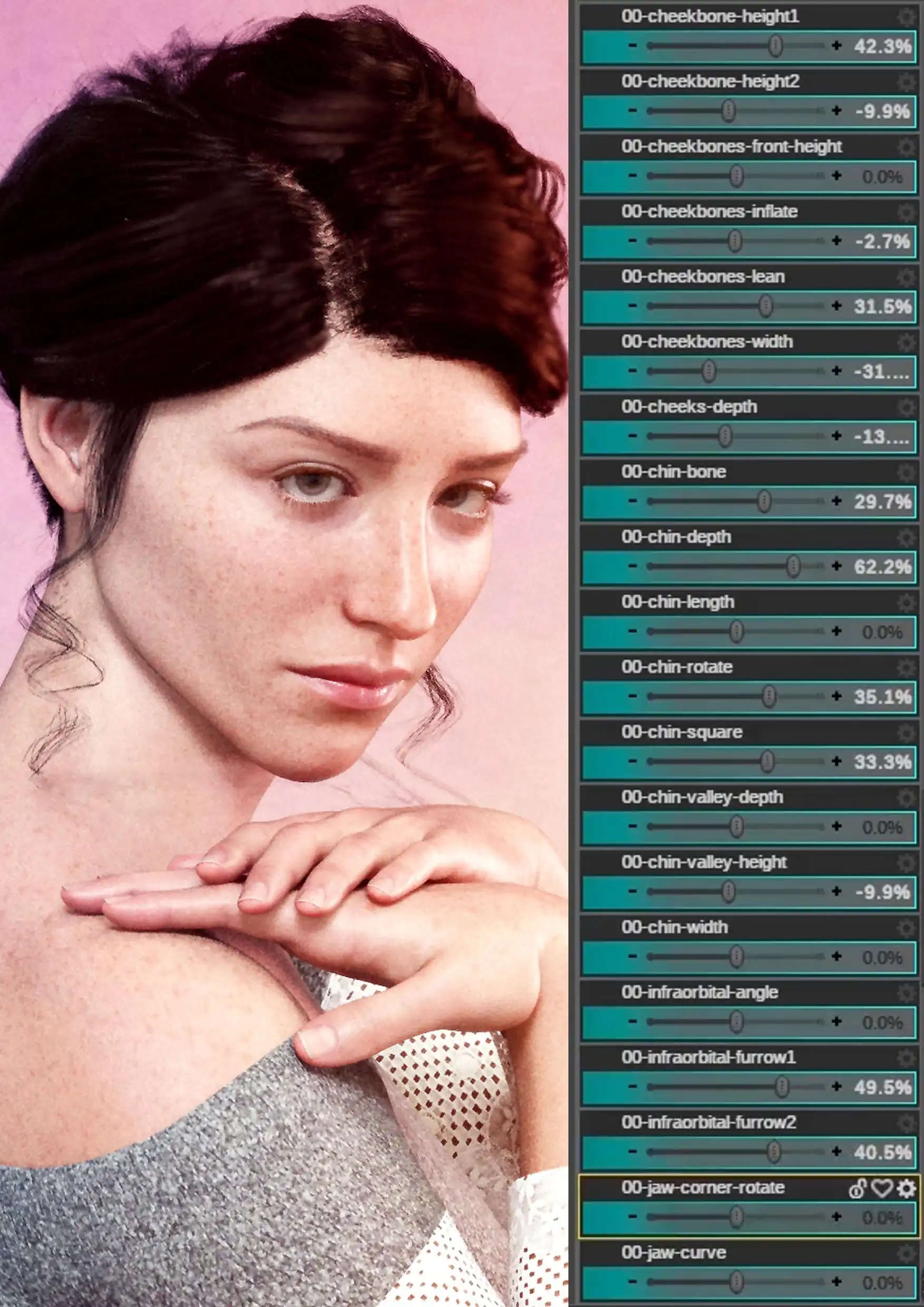 In Depth Anatomy – Face Morphs for G9_DAZ3DDL