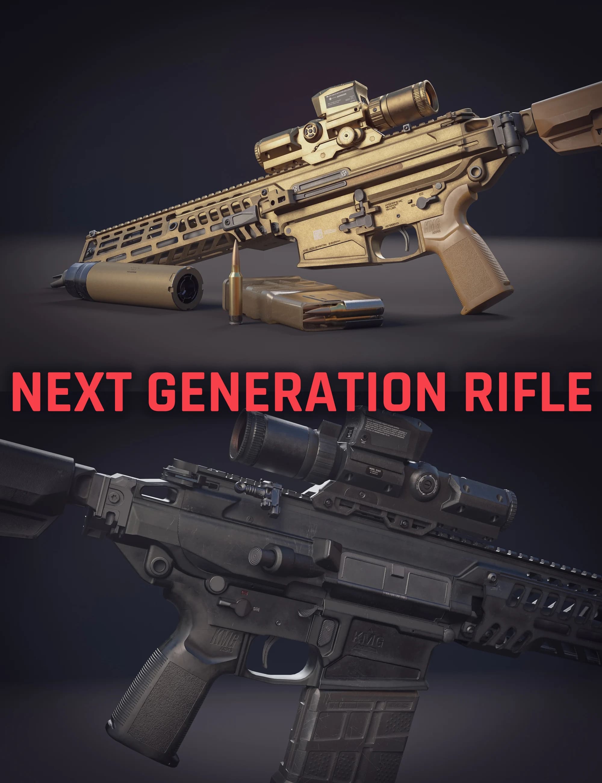 Next Generation Rifle and Accessories_DAZ3D下载站