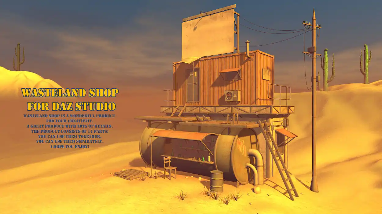 Wasteland Shop for Daz Studio_DAZ3D下载站