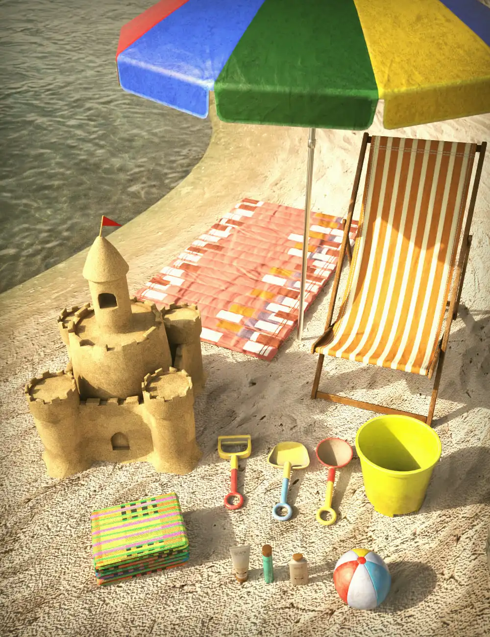XI Beach Day Props_DAZ3DDL
