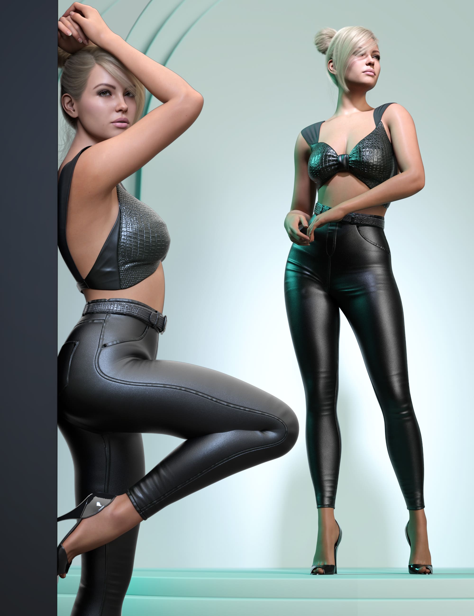 Z Fashion Spread Pose Collection for Genesis 9 and 8_DAZ3D下载站