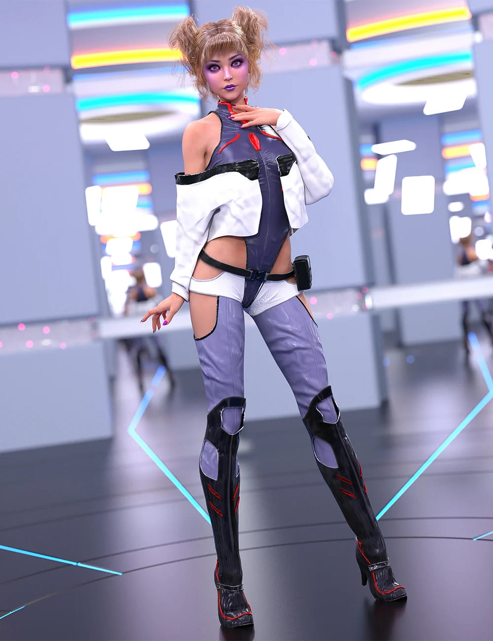 dForce Infiltrator Suit for Genesis 8 and 8.1 Female_DAZ3DDL