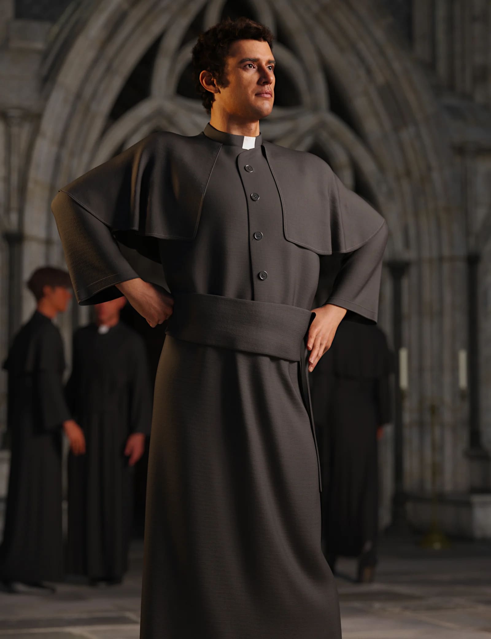dForce Priest Outfit for Genesis 9_DAZ3D下载站