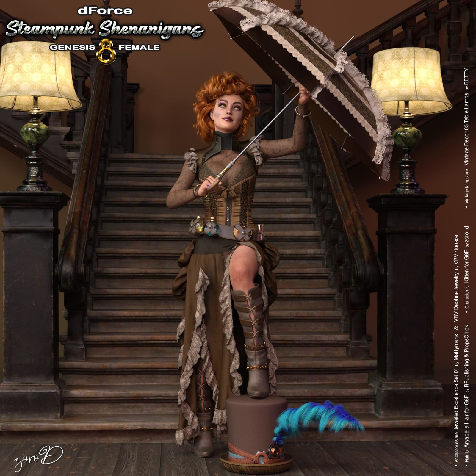 dForce Steampunk Shenanigans for Genesis 8 and 8.1 Female(s)_DAZ3DDL