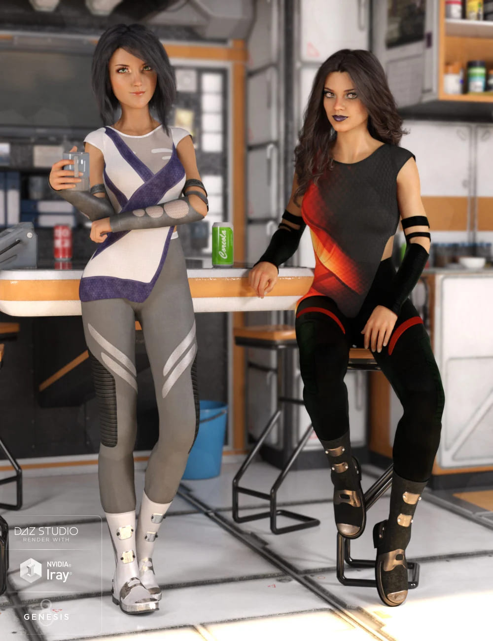 Futura Outfit for Genesis 8 Female(s)_DAZ3D下载站