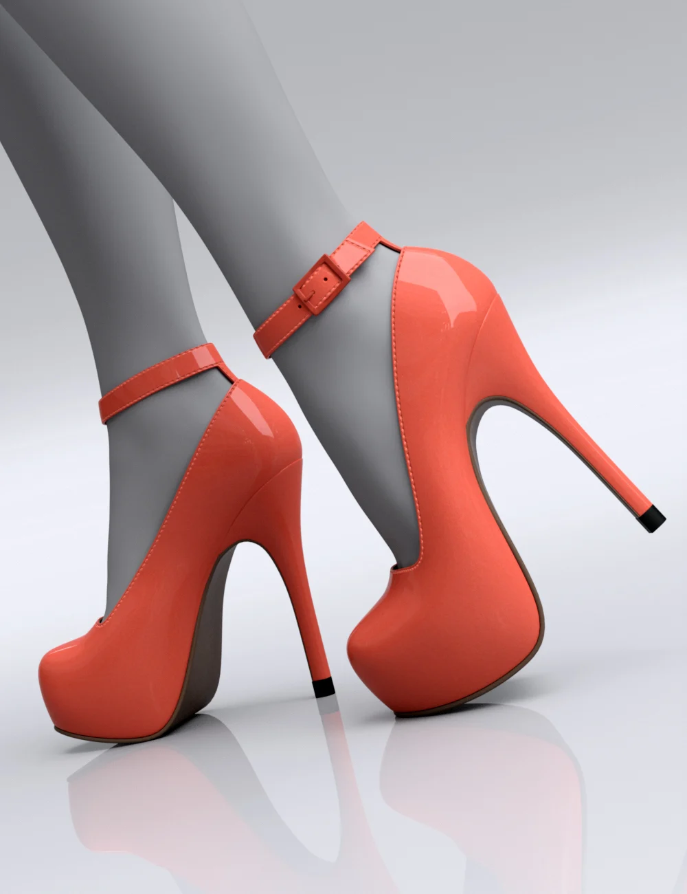HL Platform Stiletto Heels for Genesis 9, 8 and 8.1 Female_DAZ3D下载站