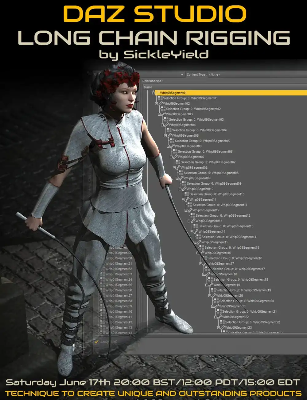 Long Chain Rigging Tutorial_DAZ3DDL