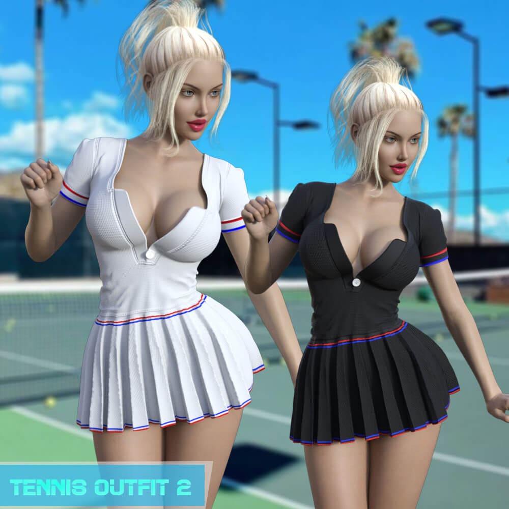 Tennis Outfit 2 G8F_DAZ3D下载站