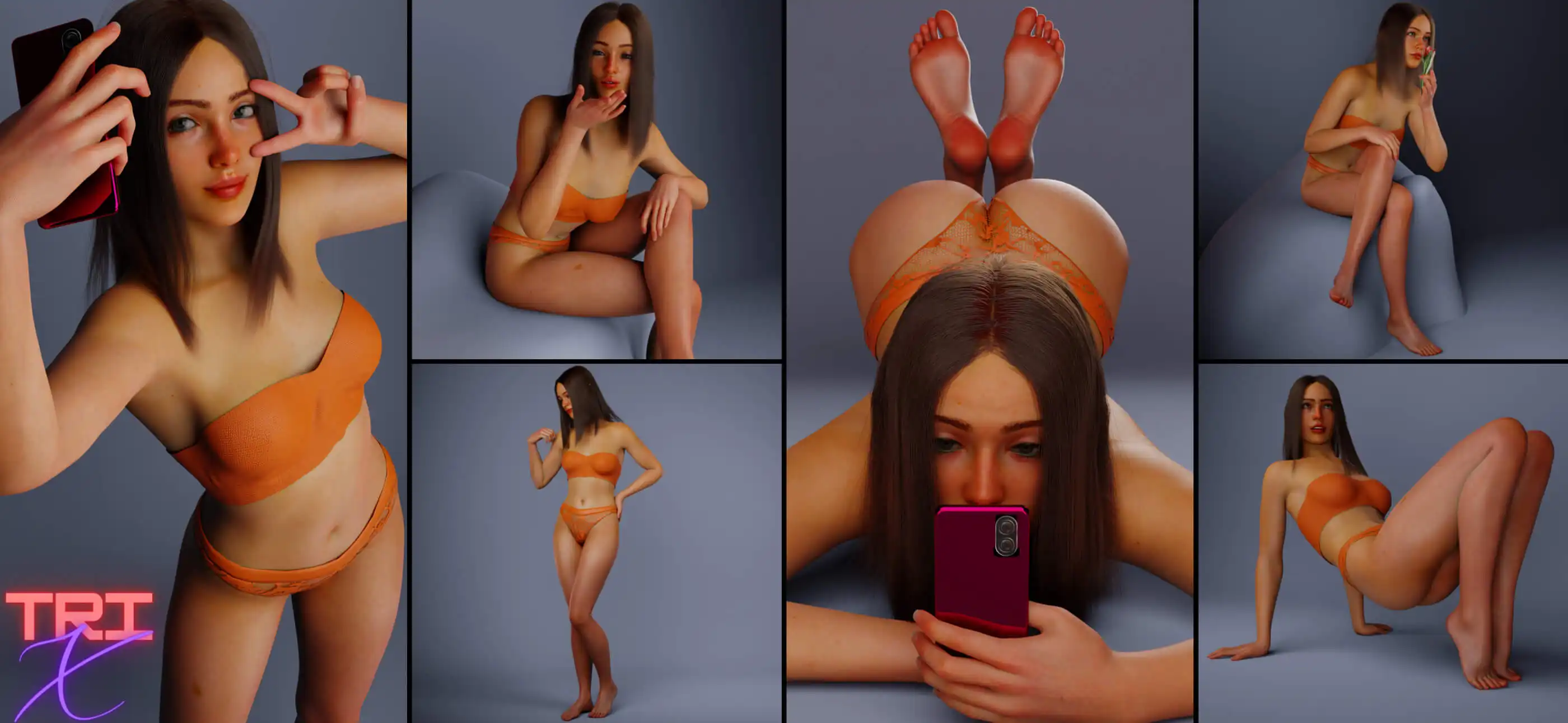 Tinder Poses for Genesis 8 & 9 Female_DAZ3DDL