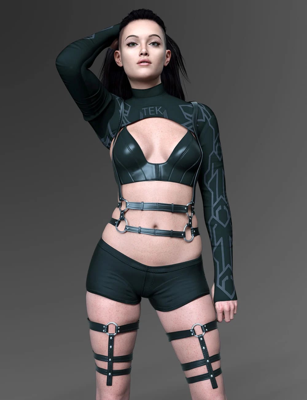 X-Fashion Tek Outfit for Genesis 9_DAZ3DDL