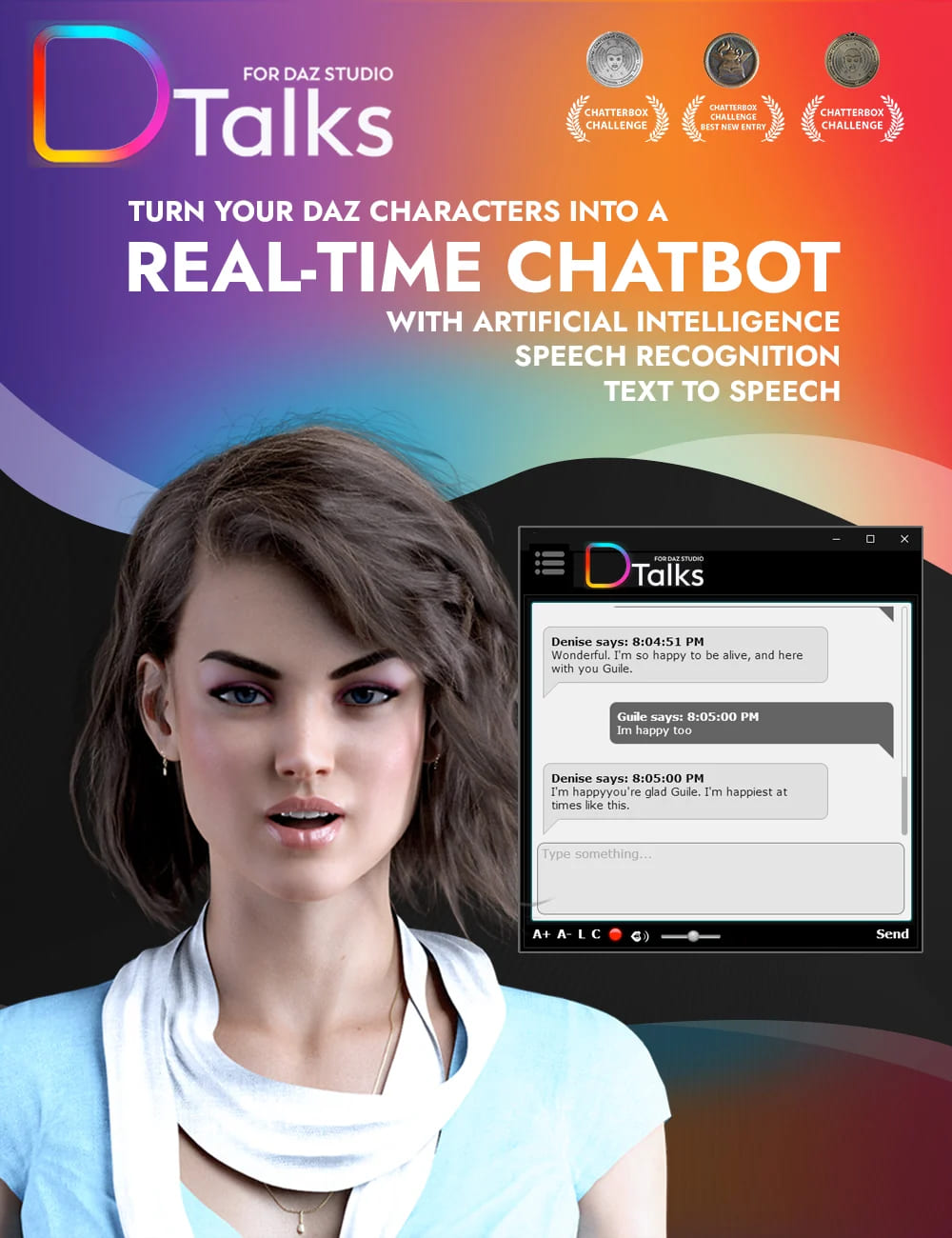 D-Talks! – Realtime Talking Chatbot for Daz Characters_DAZ3DDL