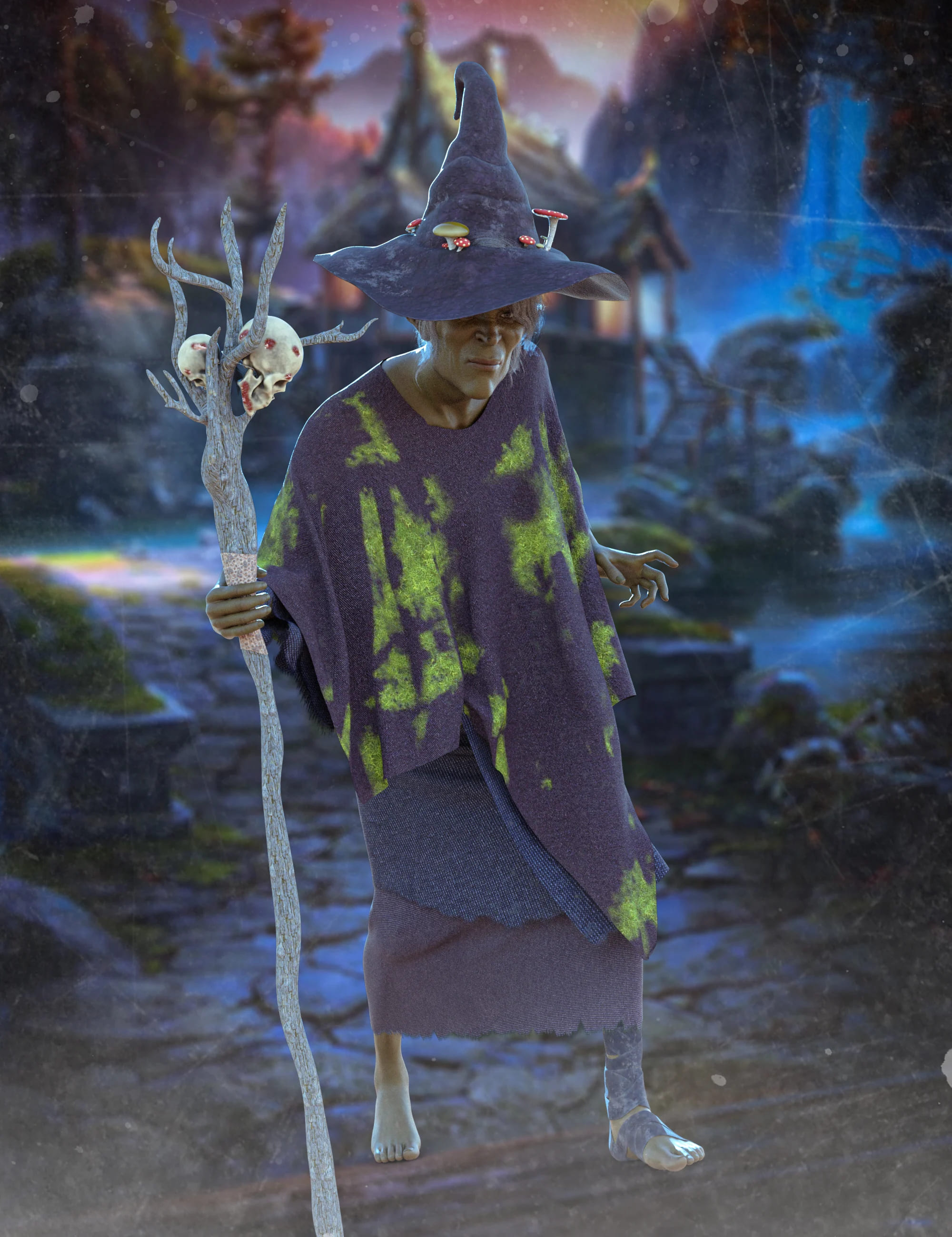 dForce Wicked Witch Outfit Texture Add-on_DAZ3D下载站