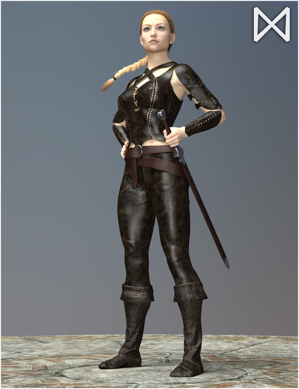 Fantasy Sword Belt for Genesis 8 Female_DAZ3D下载站
