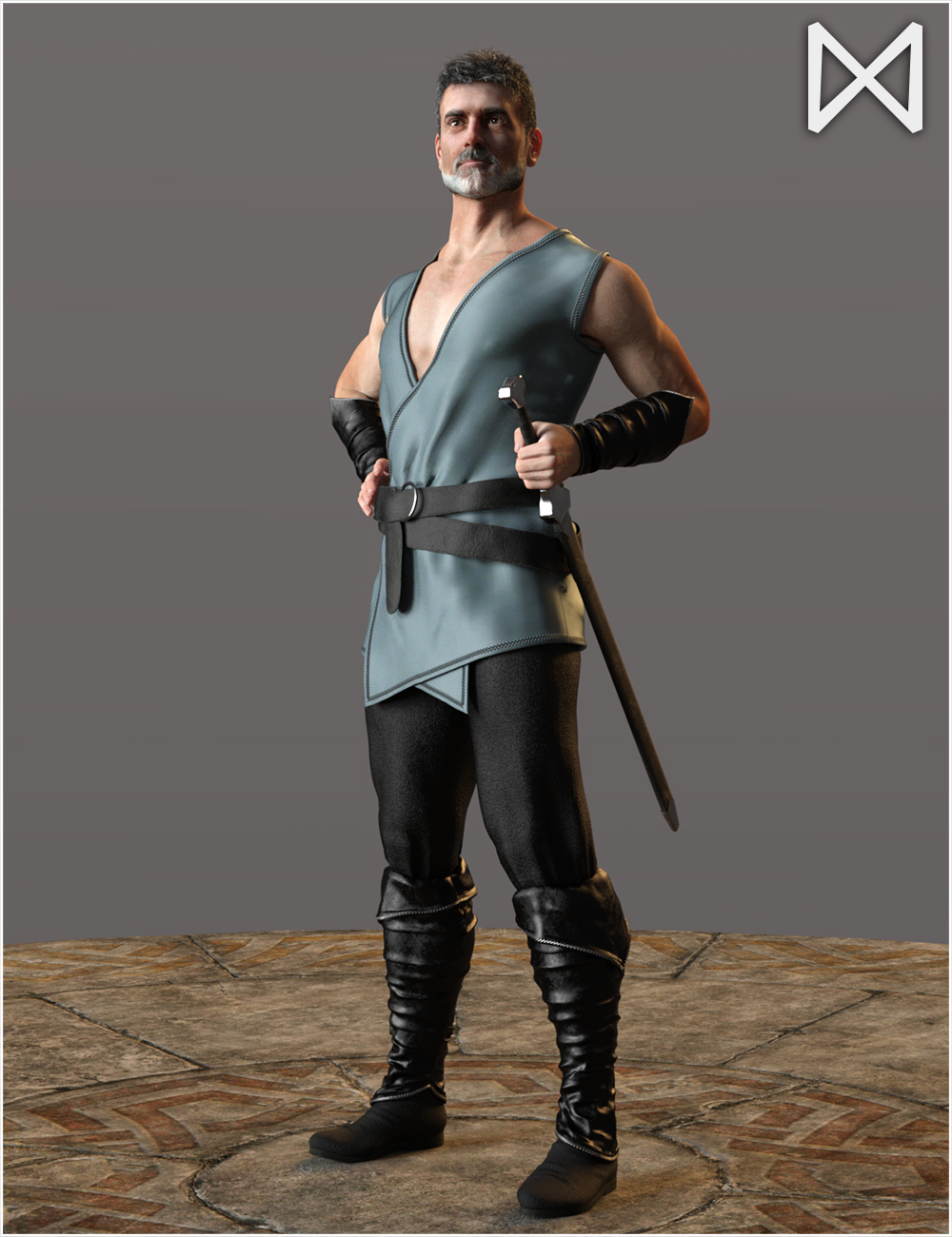 Fantasy Sword Belt for Genesis 8 Male_DAZ3DDL