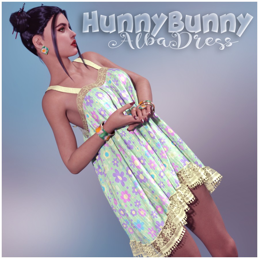 HunnyBunny Alba Dress G8F_DAZ3D下载站