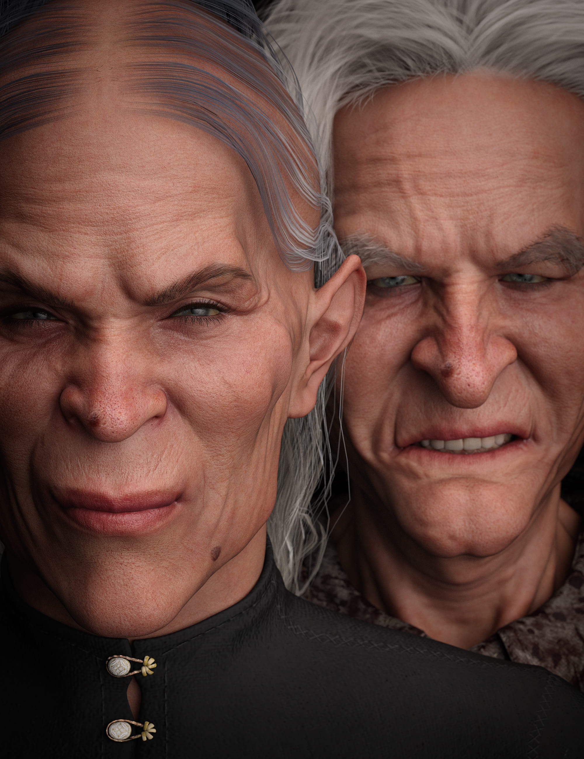 Monster Mashup Hag HD and Wizard HD for Genesis 9_DAZ3D下载站