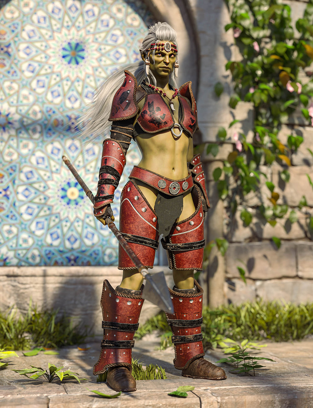 Primal Warrior Outfit for Genesis 9_DAZ3D下载站