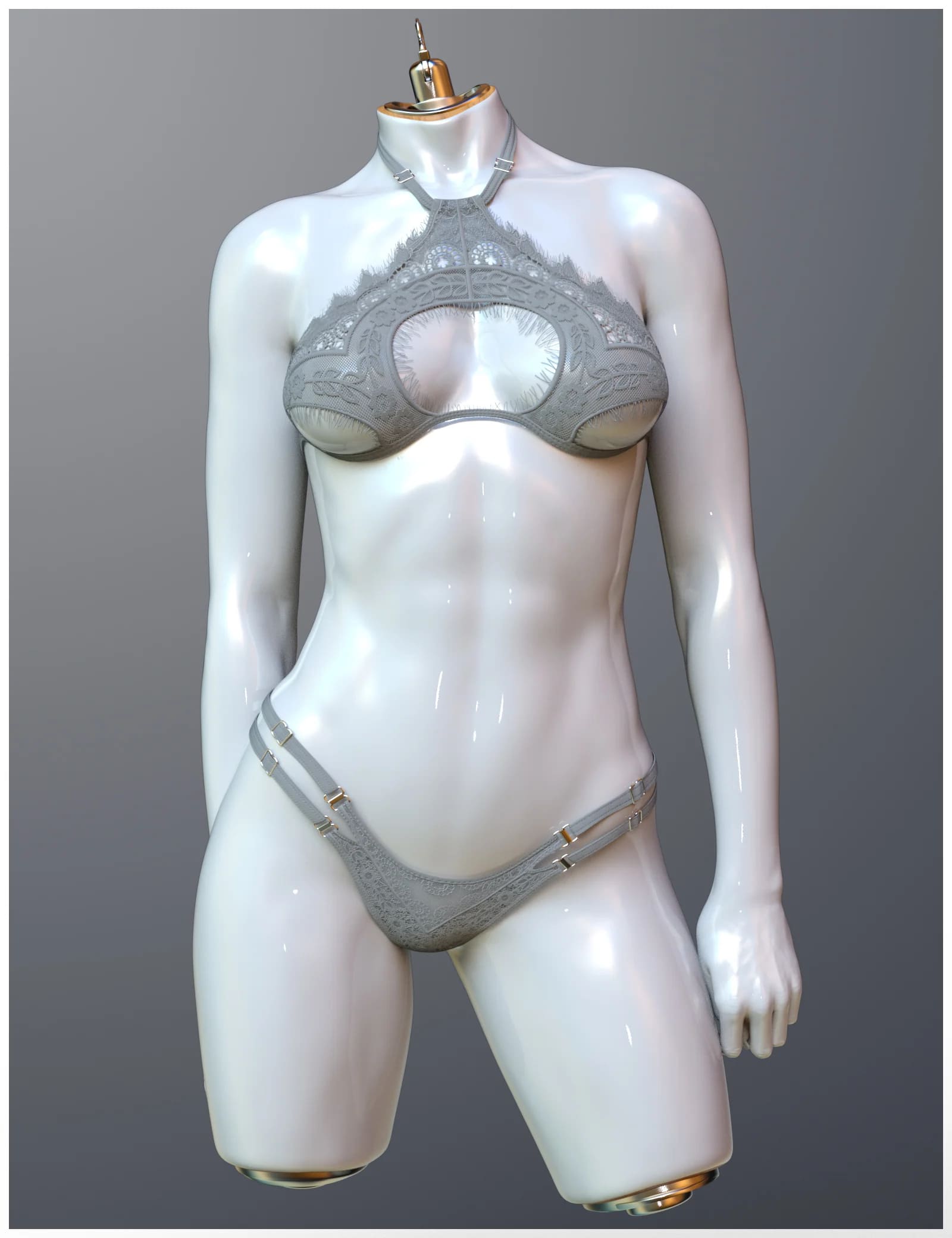 X Fashion Hollow Touch Lingerie Set for Genesis 9_DAZ3D下载站