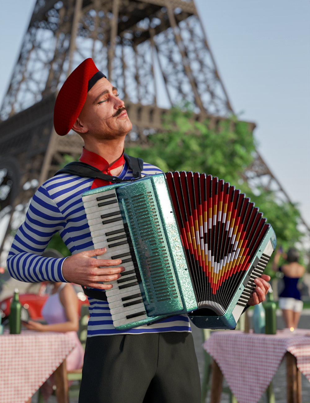 Accordion and Poses for Genesis 9, 8, and 3_DAZ3D下载站