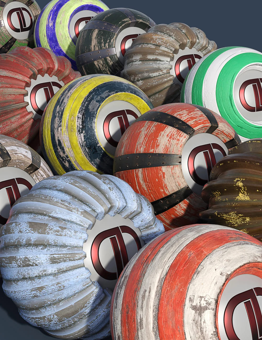 DD PBR Painted Wood Shaders for Iray Vol 3_DAZ3D下载站
