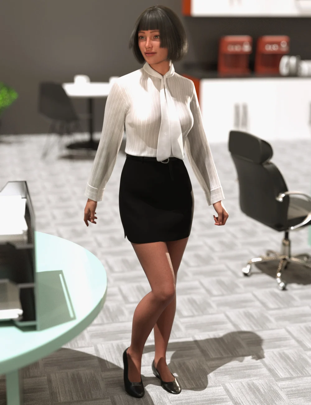 dForce Elegant Office Outfit for Genesis 9_DAZ3D下载站