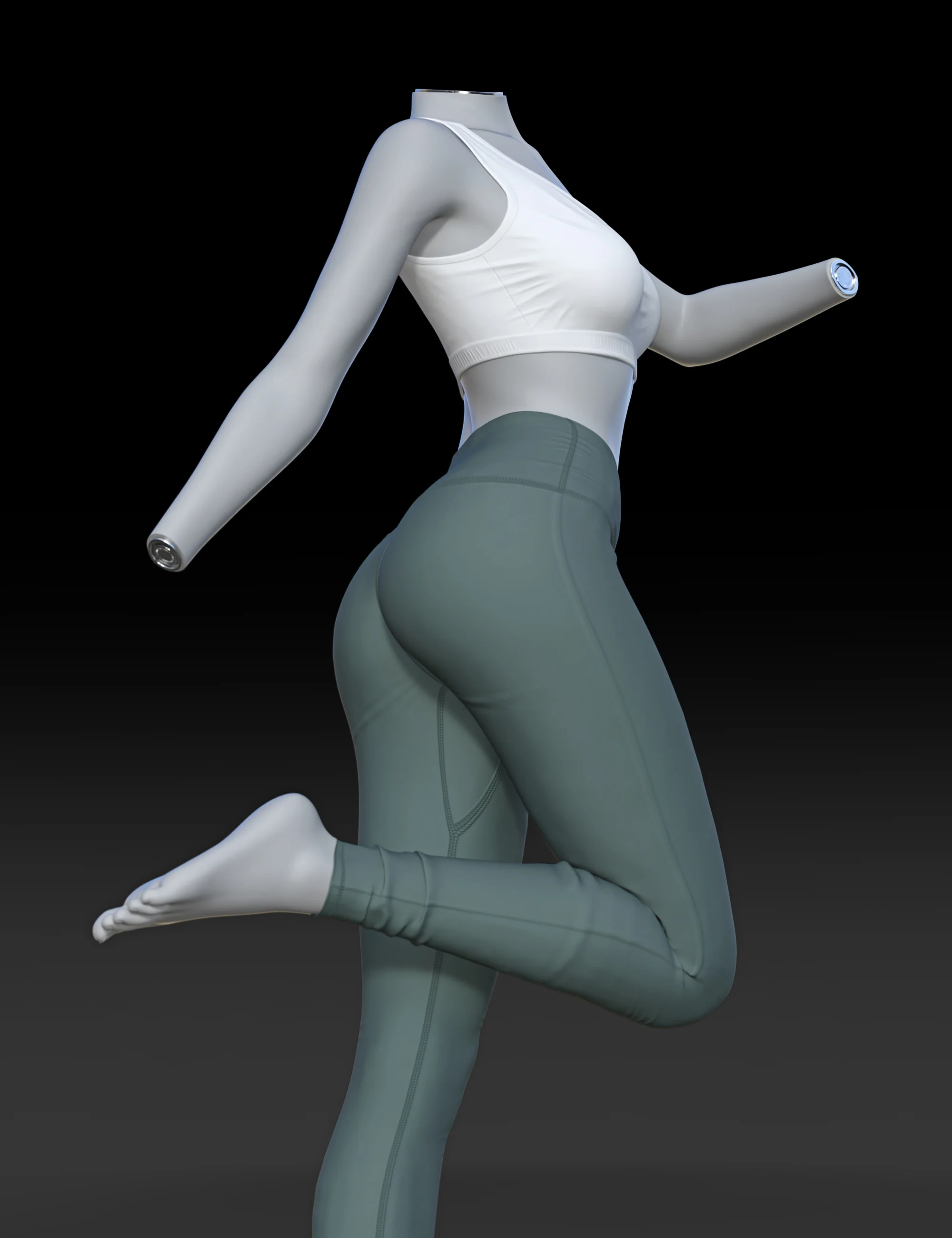 dForce SU Yoga Clothes for Genesis 9, 8.1, and 8 Female_DAZ3D下载站