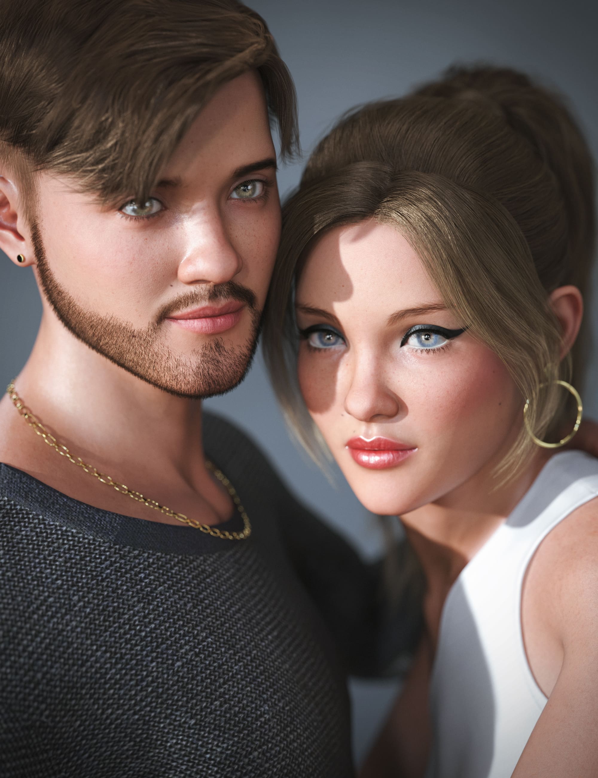 E3D Twins: Kaitlin and Nathaniel HD for Genesis 9_DAZ3DDL