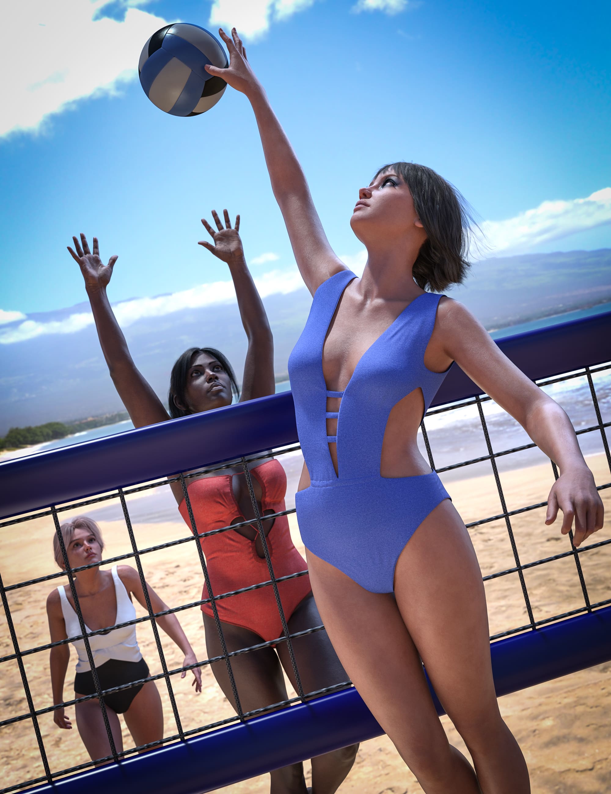 BW Beach Bodysuit Outfits 02 for Genesis 9, 8.1, and 8 Female_DAZ3D下载站