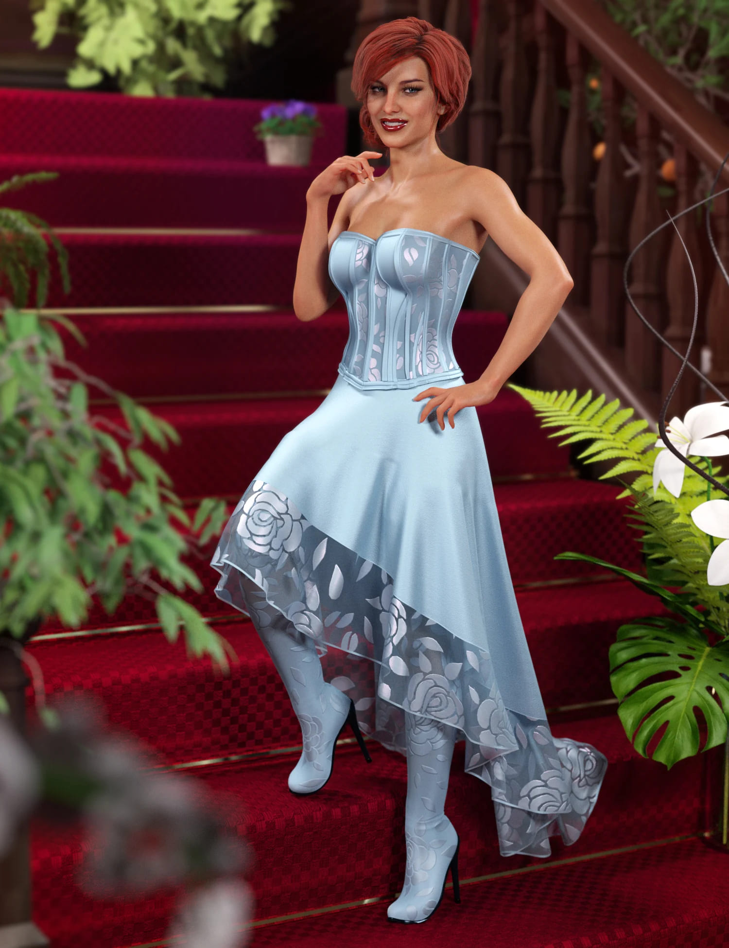 dForce Mystery Number 5 Outfit for Genesis 8, 8.1, and 9_DAZ3DDL