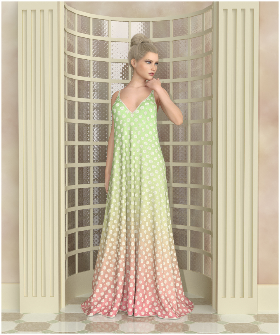 dForce – Pure Gown for G8Fs_DAZ3D下载站