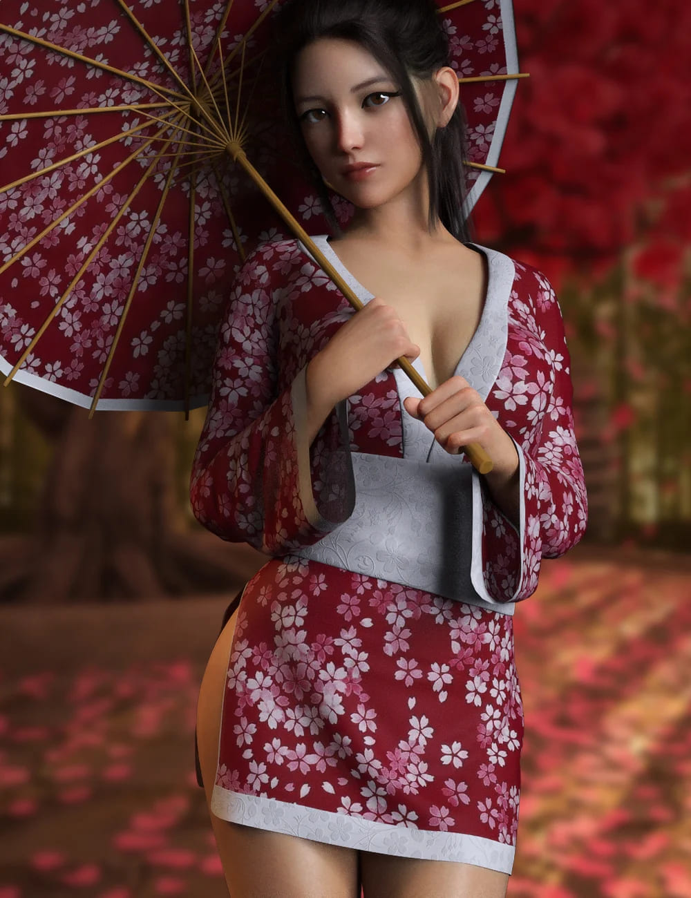 dForce Sakura Outfit for Genesis 8 and 8.1 Females_DAZ3D下载站