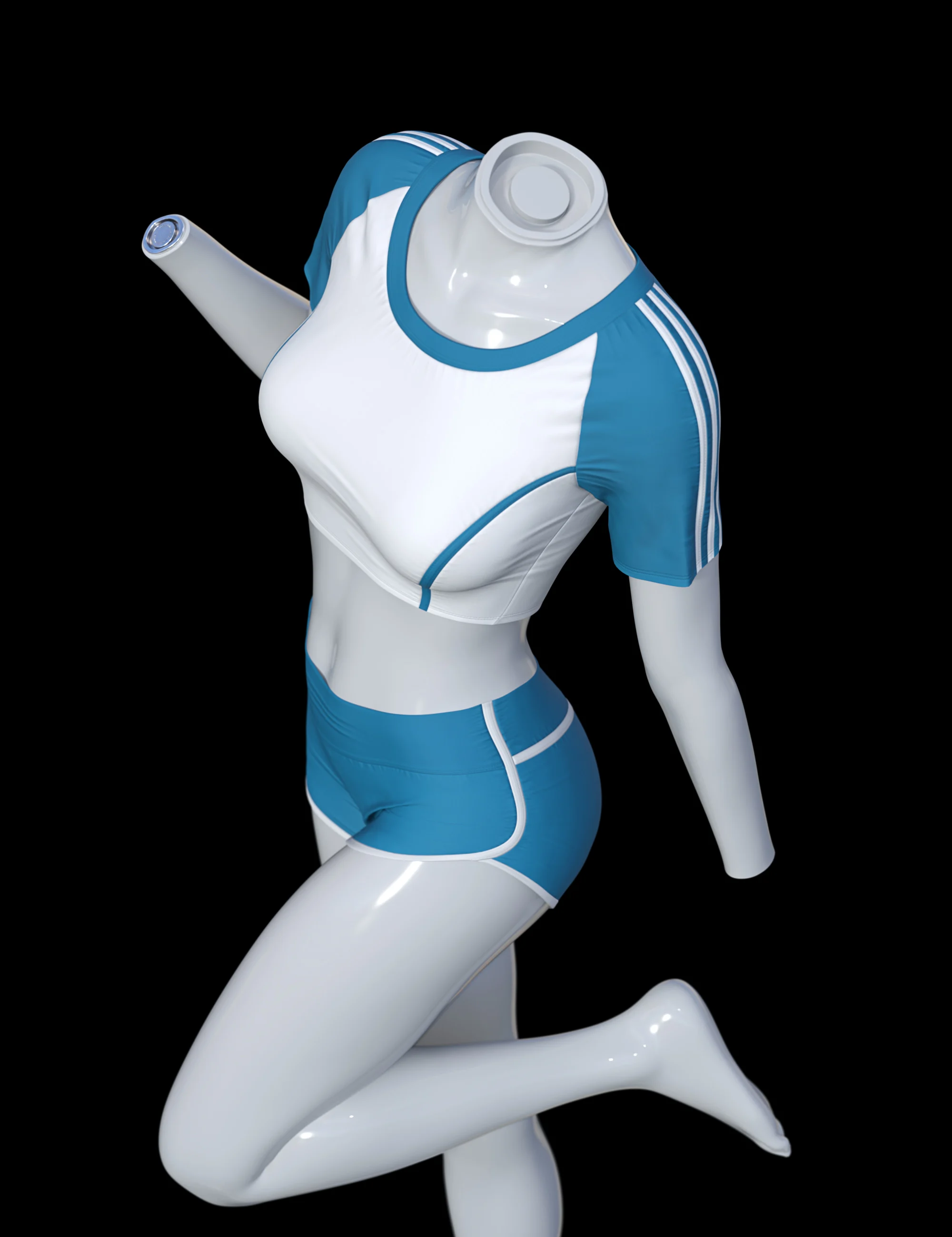 dForce SU Summer Gymnastics Suit for Genesis 9, 8.1, and 8 Female_DAZ3D下载站